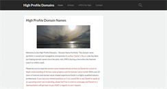 Desktop Screenshot of highprofiledomains.com